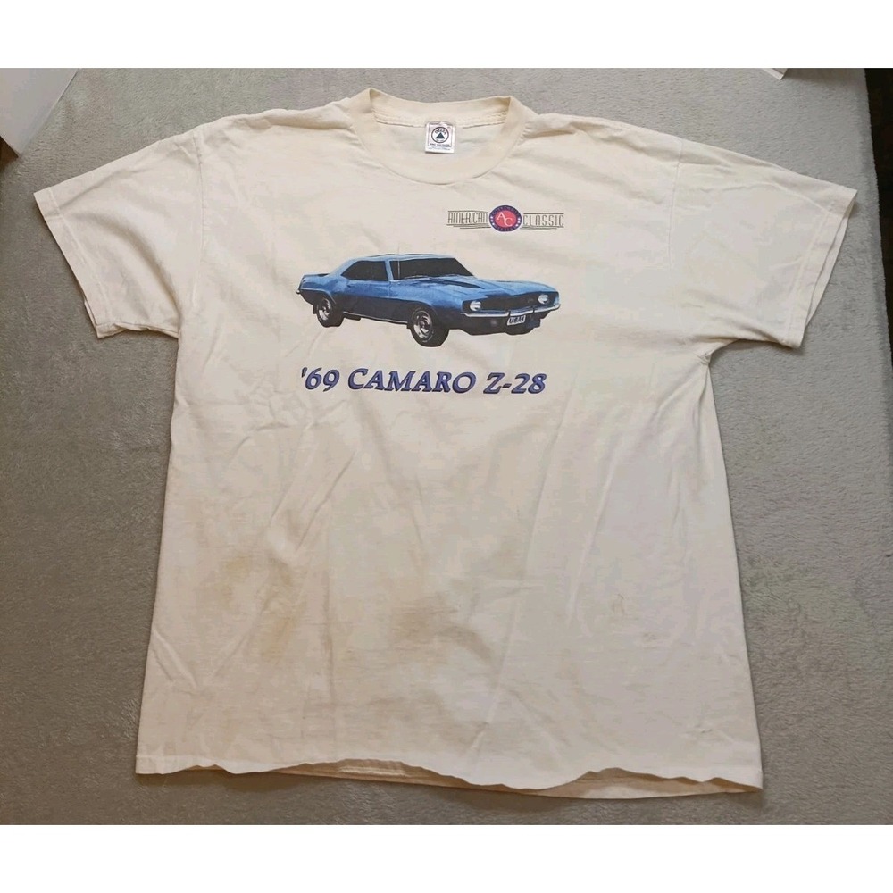 Vintage American Classic '69 Camaro Z-28 Mens T Shirt Size XL Delta Pro Weights